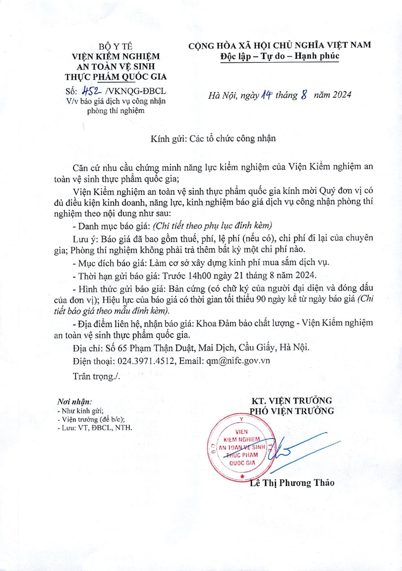 Công văn xin báo giá đánh giá công nhận 14.8.2024_0001-1